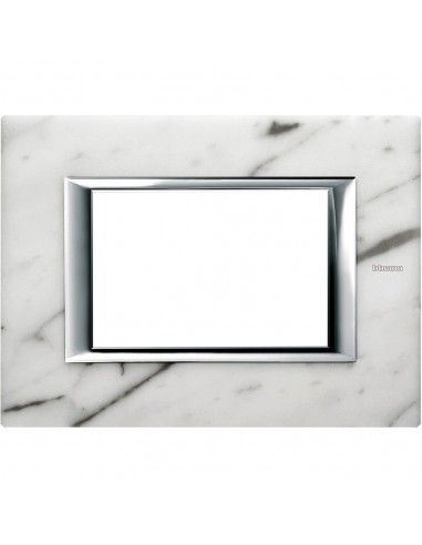 BTicino HA4803RMC Axolute - 3-module Carrara marble plate