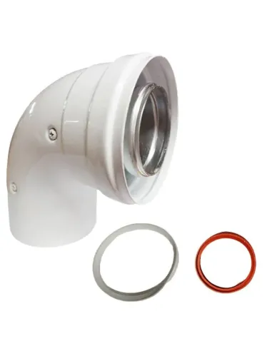 Coaxial elbow 90 degrees Ferrari M/FD 60/100 mm for boilers and water heaters 107564