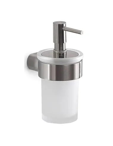 Gedy Pirenei wall mounted liquid dispenser soap dispenser brushed steel glass PI81-38