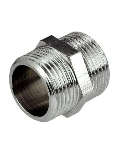 Threaded nipple for IBP pipes M/M 3/8 chromed brass 8280 M03C00000