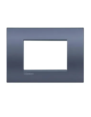 Bticino LivingLight AIR blue moon 3-place plate LNC4803BM