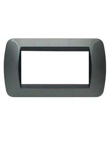 Bticino Living International 4-module dark steel plate L4804AC