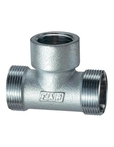 Far 1/2" F tee fitting with 2 chrome-plated cones 5460 12