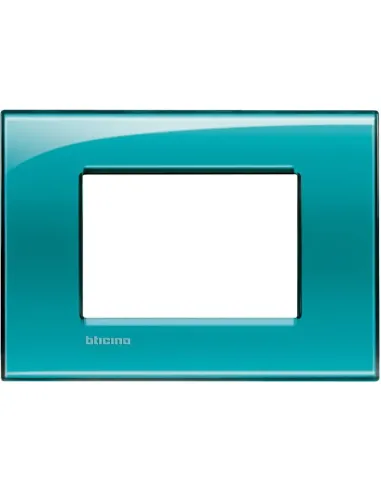 Bticino Livinglight placca 3 moduli quadra colore verde deep LNA4803VD