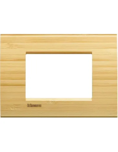 Bticino Livinglight placca 3 moduli quadra colore bamboo LNA4803LBA