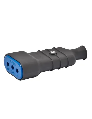 Gewiss 10A small mobile socket, black color GW28204