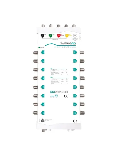 Fracarro Compact Multiswitch with 5 inputs and 16 outputs 271166