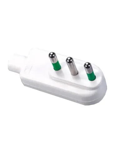 Fanton Italiana angled plug 2X10A+T white 80030