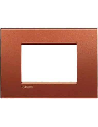 Bticino Livinglight 3-module brick-coloured square plate LNA4803RK