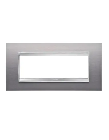 Gewiss Chorus LUX 6P brushed stainless steel plate GW16206MI