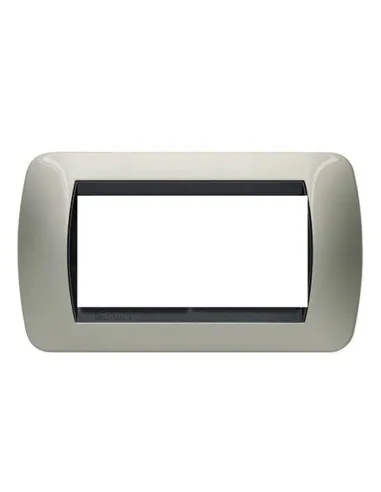 Bticino Living International 4-module light titanium plate L4804TC