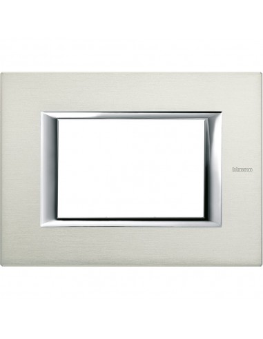 BTicino HA4803XC Axolute | 3-module brushed aluminum plate