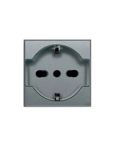 Schuko socket Ave Allumia Sistema 44 Uuniversale Unel Bipasso 10/16A 443090/15TS