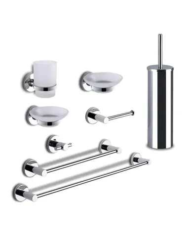 Set accessori per bagno a muro Gedy Felce cromato lucido FE99-13