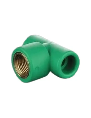 Raccordo a T misto Aquatherm tubo verde diametro 32mm filettatura 1/2" 1060032145