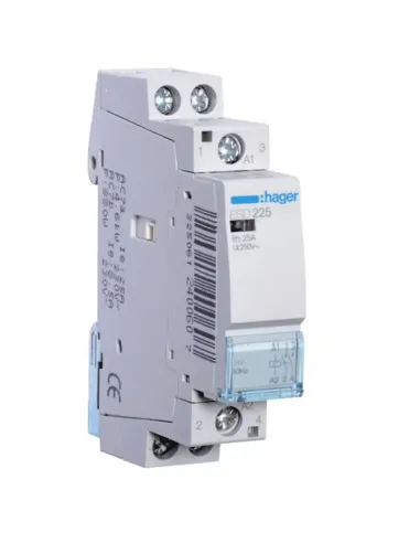 Hager 25A 2NO 24VAC ECO contactor 1 ESD225 module