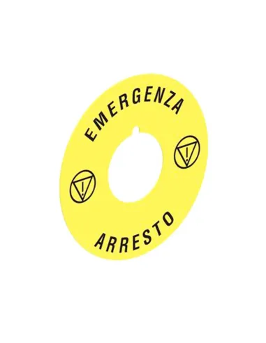 Disco di emergenza Lovato per pulsanti a fungo 60mm LPXAU114