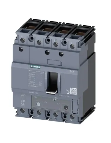 Interruttore scatolato Siemens 3VA1 100A 4 poli 25K 3VA11103FF460AA0