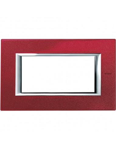 BTicino HA4804RC Axolute - china red 4-module cover plate