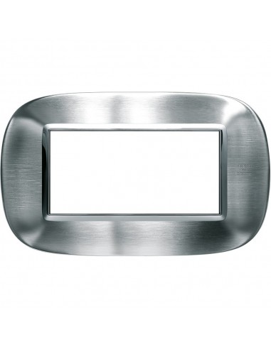 BTicino HB4804AXS Axolute - Alessi brushed stainless steel 4-module plate