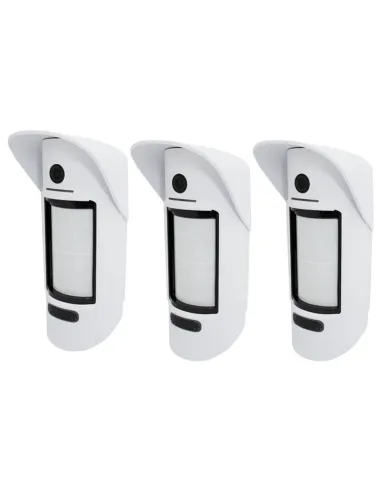 Kit of 3 Ajax MotionCam Outdoor PhOD White motion detectors