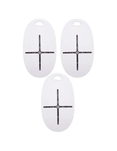 Kit of 3 AJAX SpaceControl Jeweler Remote Controls White