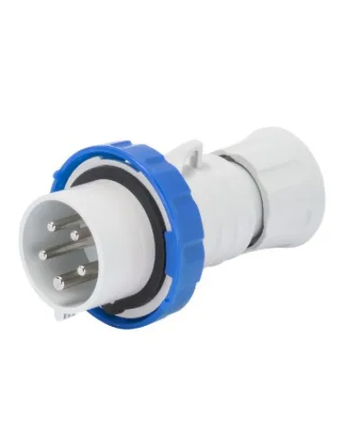 Mobile Plug Straight Hp - Ip66/Ip67/Ip68/Ip69 - 3P+T 32A 200-250V 50/60Hz - Blue - 9H - Screw Wiring GEW GW60038H