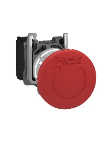 Red emergency stop Ø40, Ø22 snap rotation release 1 NC SNR XB4BS8442