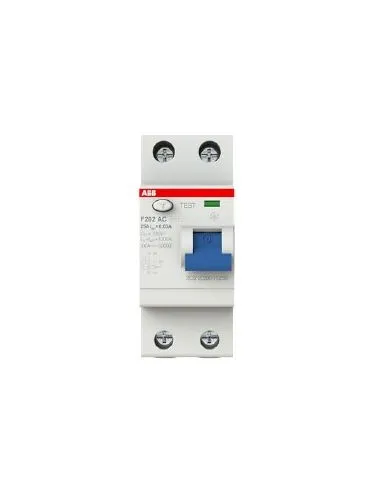 Interruttore differenziale puro tipo AC In 25A Idn 300mA 2P ABB F427806