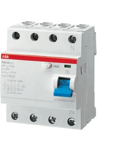 Interruttore differenziale puro tipo AC In 40A Idn 300mA 4P ABB F427819