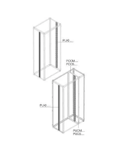 Intermediate upright for internal kit H1800mm ABB PUKI1800