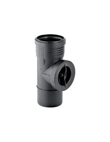 Braga d'ispezione 90° Geberit Silent-PP ø125mm con apertura rotonda 390.627.14.1