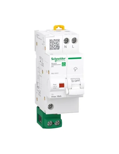 Surge protector (QuickPF),Resi9, T2, 1P + N, 10 kA SNR R9L12610