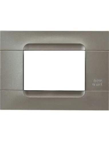 Simon Urmet Nea Kadra Neutra Plate in Technopolymer with 3 Places, Titanium Finish - UTD 10803.TT