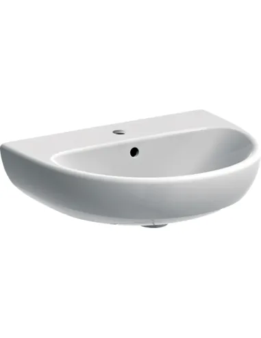 Geberit SELNOVA lavabo L.55 cm, con foro rubinetteria e troppopieno, colore bianco finitura lucido 500.315.01.7