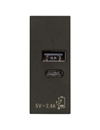 Caricatore USB Tipo A e C Linea Nero - VIW 30292.ACG