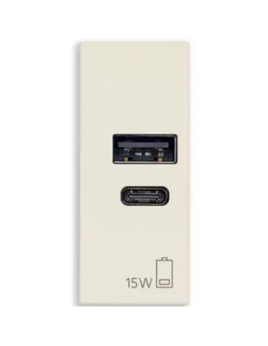 USB Caricatore Tipo A e C Linea Canapa - VIW 30292.AC15C