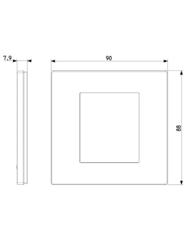 Placca Nero 2 Moduli Linea VIW 30642.02