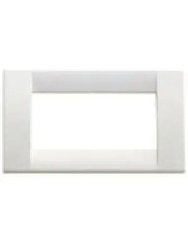 Placca Classica 4 Posti in Tecnopolimero Bianco Brillante Idea VIW 16744.01