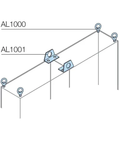 N.4 M8 steel eyebolts ABB AL1000