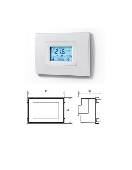 Finder 1C.51.9.003.0007 - cronotermostato TOUCH SCREEN bianco