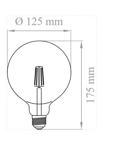 Lampo FLGL125E27BC - lampada LED E27 8W 3000K