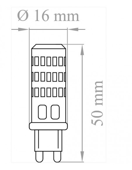 Lampo lighting G9LED4WBC lampada led attacco G9 4W 230V 3000K