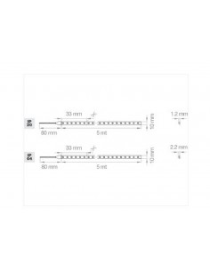 Striscia Led monocolore 14,4 W/MT 24V sl180 ip20 – Ledco