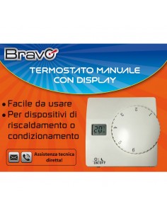 TERMOSTATO DA PARETE BIANCO CON DISPLAY PER CALDAIA FINDER 1T3190030000