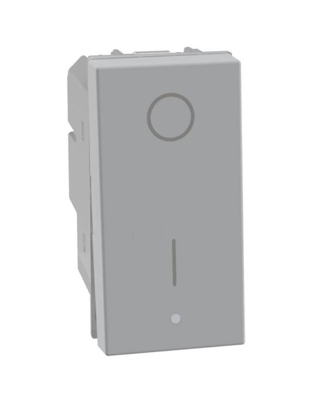 Bipolar rocker switch Bticino MatixGO 2P 16AX 1 module gray JG4002