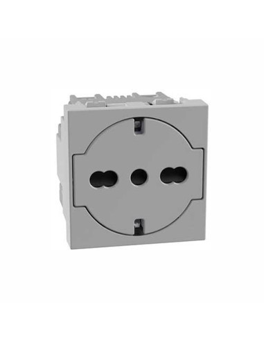 Standard Bticino MATIXGO P40 2-module gray Schuko flat outlet JG4140A16F