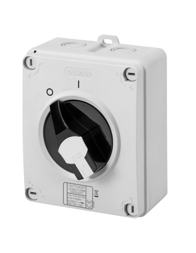 Gewiss HP 4X32A IP65 wall-mounted rotary switch | Elettroclick