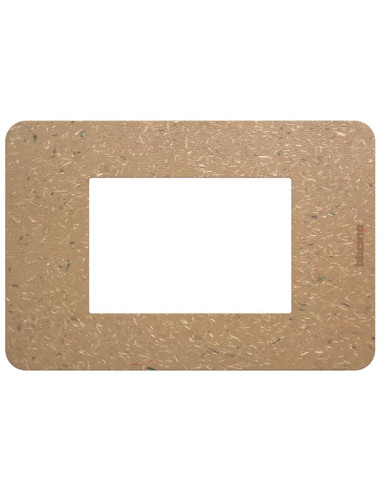 Placca Bticino MatixGO Bio 3 moduli JA4803BB