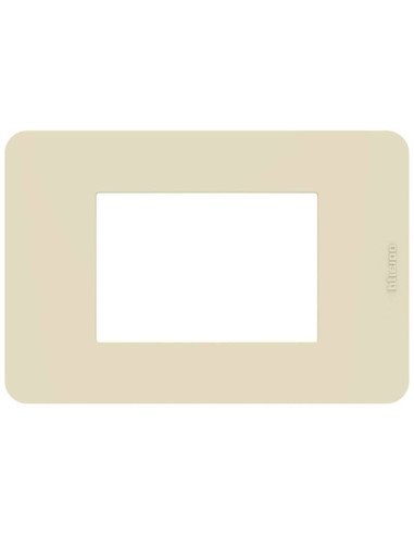 Bticino MatixGO Tones cover plate 3 modules ivory JA4803TI